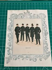 Antique Firemen Fashion Lithograph from 1898 New York Fashion Catalogue picture