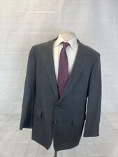 SILVER TRUMPETER Hart Schaffner Marx Men's Gray Wool Suit 46XL 39X32 $1,395 picture