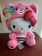 Care Bears Hello Kitty Dressed As Cheer Bear 9 inch Plush NEW With Tags IN HAND picture