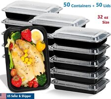 32oz Meal Prep Food Containers 50 Sets BPA Free Microwave Freezer Safe Reusable picture
