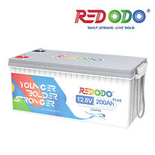 Redodo 12V 200Ah PLUS LiFePO4 Lithium Battery 200A BMS Max 200A Current 2560Wh picture