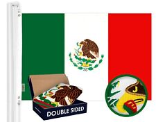 G128 – Mexico (Mexican) Flag | 3x5 feet | Double Sided Embroidered 210D picture