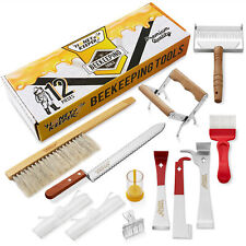 12 PC Beekeeping Tool Kit - Bee Brush Cage Frame Grip Beekeeper Starter Supplies picture