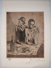 Pablo Picasso COA Vintage Signed Art Print on Paper Limited Edition Signed picture