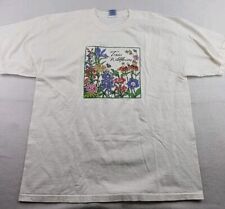 Vintage 2005 Texas Wildflowers Graphics T-shirt Mens XL White Cotton picture