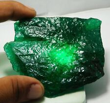 Certified 650.00 CT Colombian Green Emerald Natural Rough Huge Loose Gemstone picture