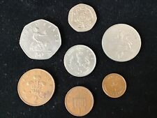 British English United Kingdom Circulated Old Large Decommissioned Decimal Coins picture