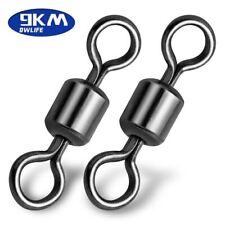50~200Pc Fishing Barrel Swivel 9~770LB Stainless Steel Rolling Solid Ring Swivel picture