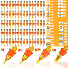 10-100Pcs New Disposable Tattoo Cartridge Needles Round Liner Shader RL RS RM M1 picture