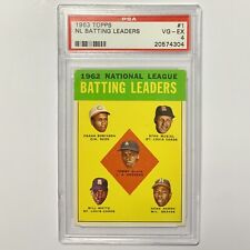 1963 Topps #1 PSA 4 Hank AARON Frank ROBINSON Stan MUSIAL Bill WHITE Tommy DAVIS picture
