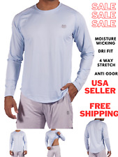 Mens Long Sleeve Dri-Fit Moisture Wicking UV Protection T-Shirt Workout Gym Tee picture