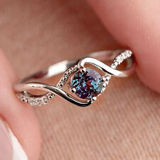 Fashion 925 Silver Filled Ring Wedding Gifts Women Cubic Zircon Jewelry Sz 6-10 picture