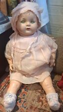 Vintage Effanbee 22” Composition Cloth Body Sugar Baby Doll Green Sleepy Eyes picture