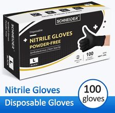 Schneider Black Nitrile Gloves 5 Mil Latex & Powder Free picture