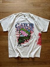 Vintage Gator Attack Shirt XL Double Sided 90s Tourist Daytona Beach FL Rare GUC picture