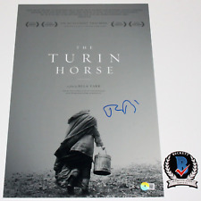DIRECTOR BELA TARR SIGNED 'THE TURIN HORSE' 12x18 MOVIE POSTER BECKETT BAS COA picture