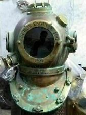 Rare Antique Diving Divers Helmet Mark V Vintage Navy Us Sea Deep Scuba Helme picture