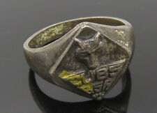 925 Sterling Silver - Vintage Antique Boy Scouts USA Band Ring Sz 6 - RG11545 picture