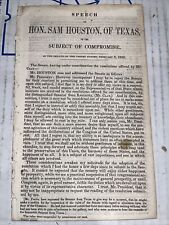 speech of Sam Houston of texas on the subject of compromise 1850 picture