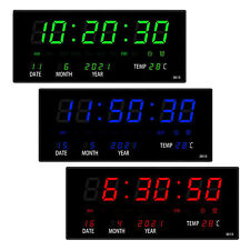 Digital Large Screen Wall Clock LED Display Desk Time Temperature Calendar Date picture