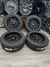 24x12 TIS 544BM Gloss Black Milled Wheels 8x170 (-44mm) Set of 4 With Tires picture