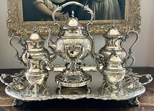 Silver Plate Tilted Kettle Coffee Tea Set Service Goldfeder Silver Co. picture