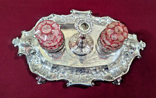 Exceptional Early Victorian English Sterling Silver Inkstand by Henry Wilkinson picture