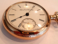 Nice 18SZ Elgin Pocket Watch in 20yr Gold Case-Serviced Runs Good, vintage 1893 picture