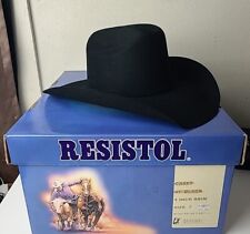 Vintage Resistol Casey 07 Black 6X Beaver Cowboy Hat Mens Size 7 LO 4