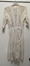 Antique/Vintage Victorian White/Ivory Lace Wedding? Dress Small/XS picture