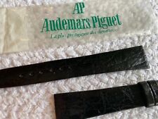 Genuine Audemars Piguet AP Vintage Black Lizard Gloss 18, 19mm Strap Rare NOS picture