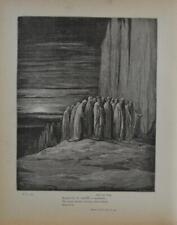 Antique Gustave Dore Art Print Purgatory and Paradise Dante Hell Torture 1890 picture