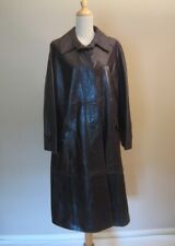 Vintage Oscar de la Renta Brown Leather Trench Coat picture