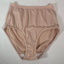 Pretty Warner's Beige Nylon Blend High-Cut Panties with Satin Waist Size 7 picture