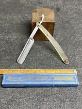 Vintage DUBL DUCK Straight Razor And Box R161 picture
