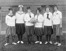 1915 Wakefield High School Girls Basketball Team Kansas Old Photo 8.5