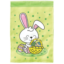 Easter Bunny Flag Burlap large picture