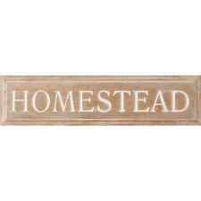 New Cottage Farmhouse Whitewashed Tan HOMESTEAD SIGN Large Wall Hanging 40