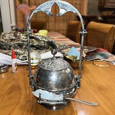 Antique MERIDEN B CO Silverplate Footed BUTTER DISH 4941 4 Piece 1800s VERY NICE picture