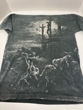 Vintage Gustave Dore Jesus Shirt 1990s Art 90s All Over Print Single Stitch Lg picture