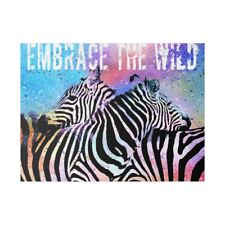 Zebras EMBRACE THE WILD Canvas Wall Art by Stephen Chambers picture
