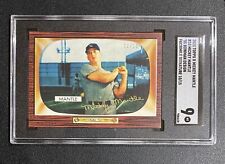 2021 TOPPS X “ 1955 BOWMAN DESIGN MICKEY MANTLE GOLD AUTO PARALLEL RARE SSP /15 picture