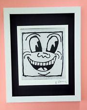 KEITH HARING + VINTAGE 1989 PRINT SIGNED MOUNTED AND FRAMED + BUY IT NOW picture