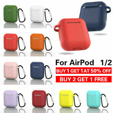 For Apple AirPods Case 1/2 Silicone Protector Shockproof Full Cover + Keychain picture