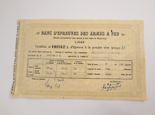 VTG Original Early French Belgium Browning Superposed Testing Certificate SIGNED picture