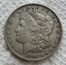 1901 Morgan Silver Dollar Rare Key Date Philadelphia Mint VF / XF picture