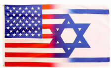 ISRAEL USA SOLIDARITY 3x5FT FLAG TOGETHER JEWISH AMERICAN JEW UNITED RELIGION picture