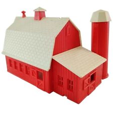 HO Scale Bachmann Plasticville USA Farm Barn Red White Built Assembled Model RR picture