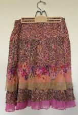 Vintage Phool Size S Embellished Crinkle Tiered Broomstick Skirt Elastic Waist picture