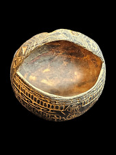 1944 WW2 Carved Gourd, 4.75 Diameter. Very Detailed picture